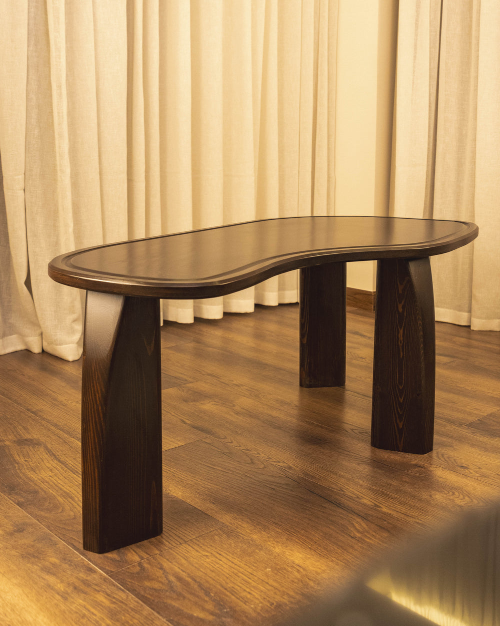 KEMET Coffee Table in solid beech with pine legs, view 2