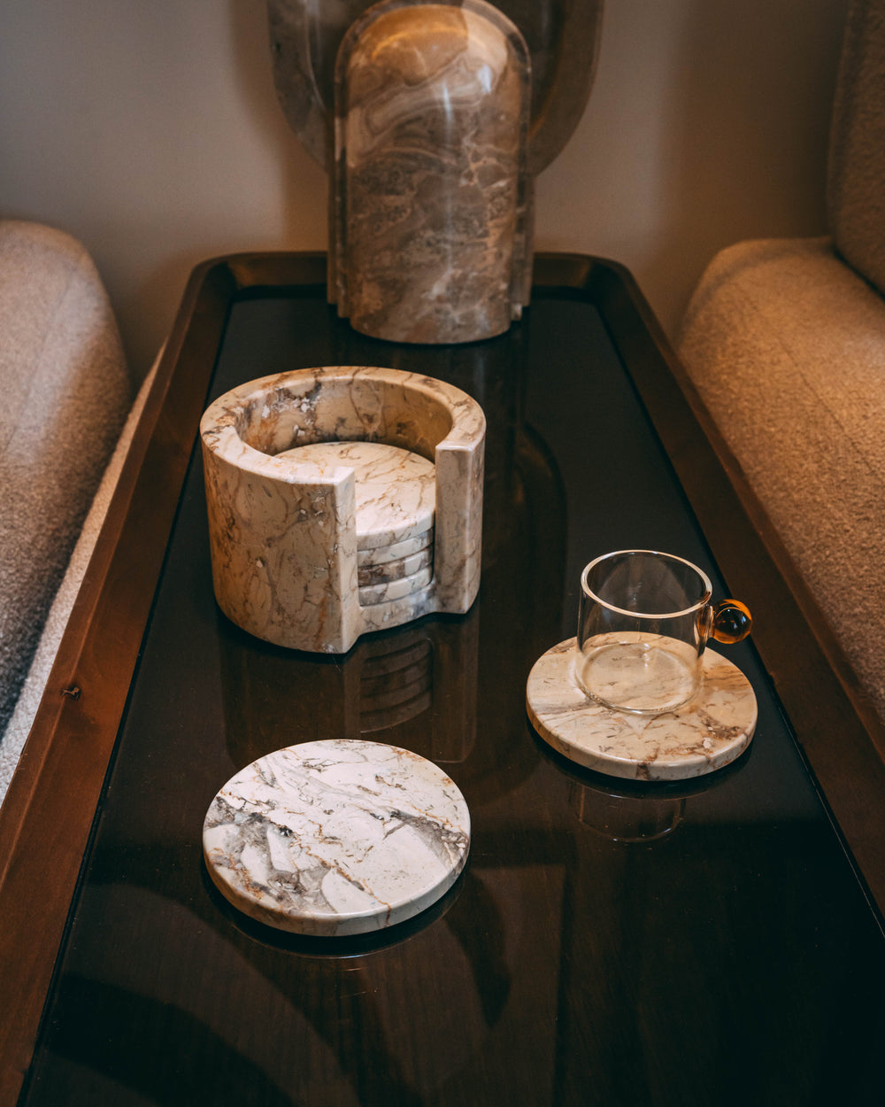 EARTHY Coasters in marble, view 3