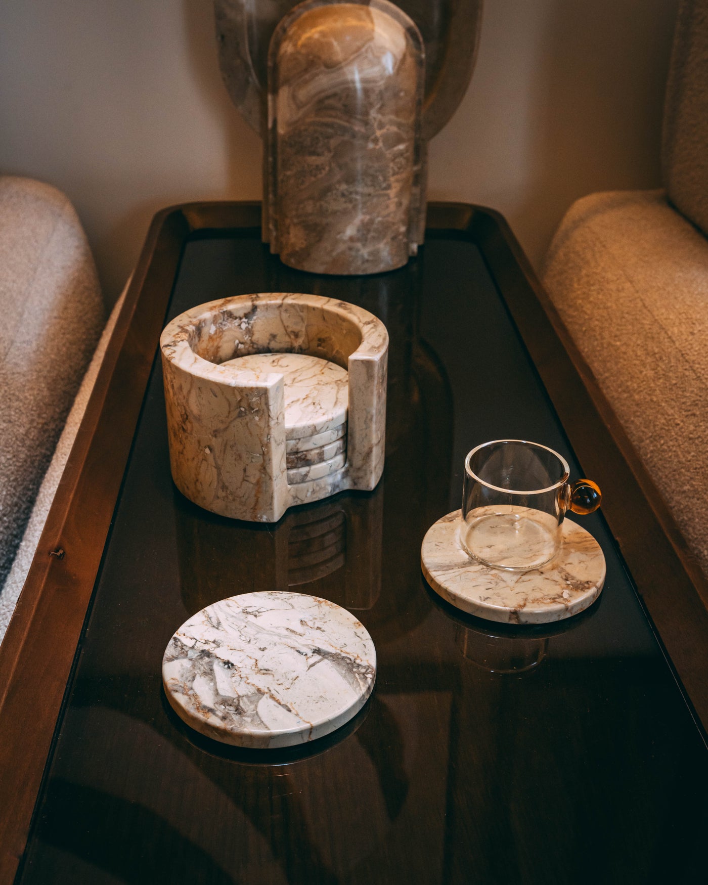 EARTHY Coasters in marble, view 3