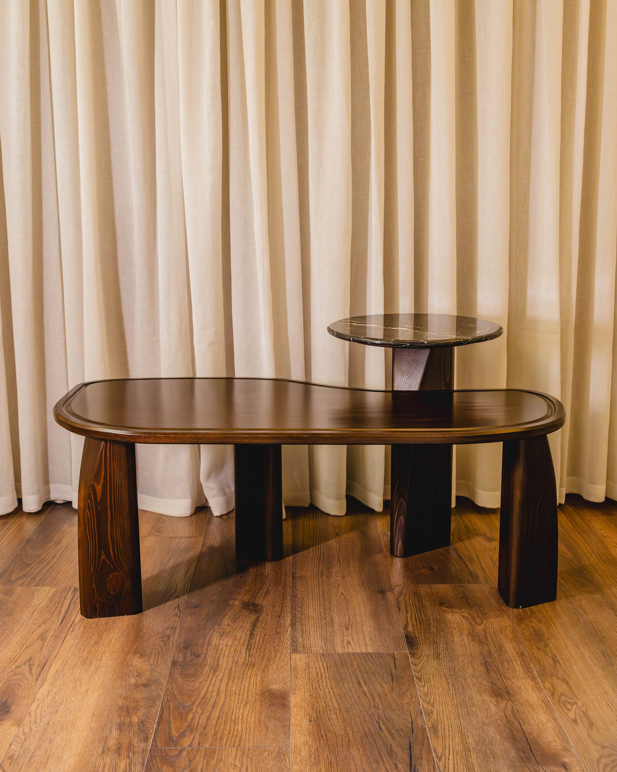 04-room | KEMET Coffee Table — with the KEMET Side Table at one end