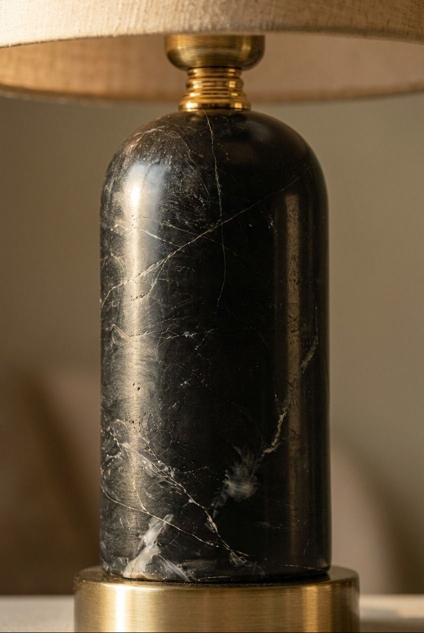 OBSEDIAN Table Lamp in deep green Indian marble, view 4
