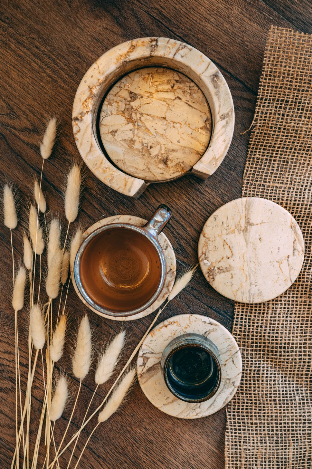 EARTHY Coasters in marble, view 2