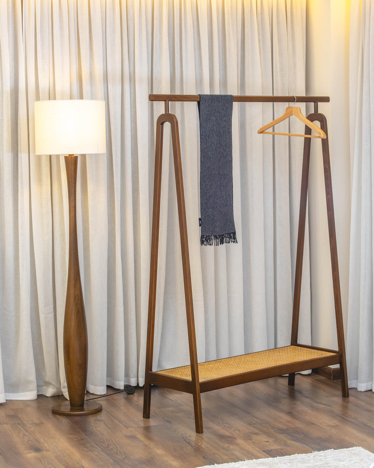 04-room | SOLNE Hanger — beside the SOLNE Floor Lamp